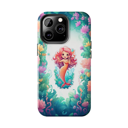 "Pink Seaflower Mermaid" -Tough iPhone Cases