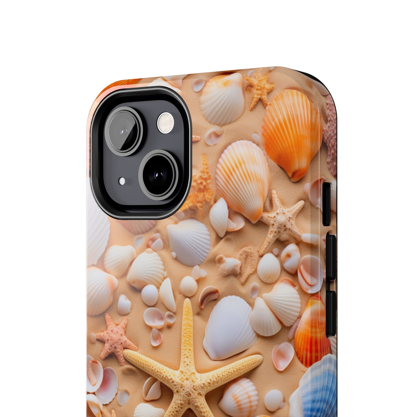 "Seaside Serenity Phone Case: Starfish and Seashells" -Tough Phone Cases