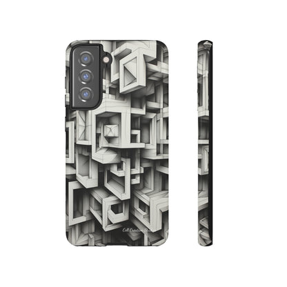 The "Geometric Right Angles" Cell Phone Case -Experience Sleek Simplicity-Tough Phone Cases-Tough Cases