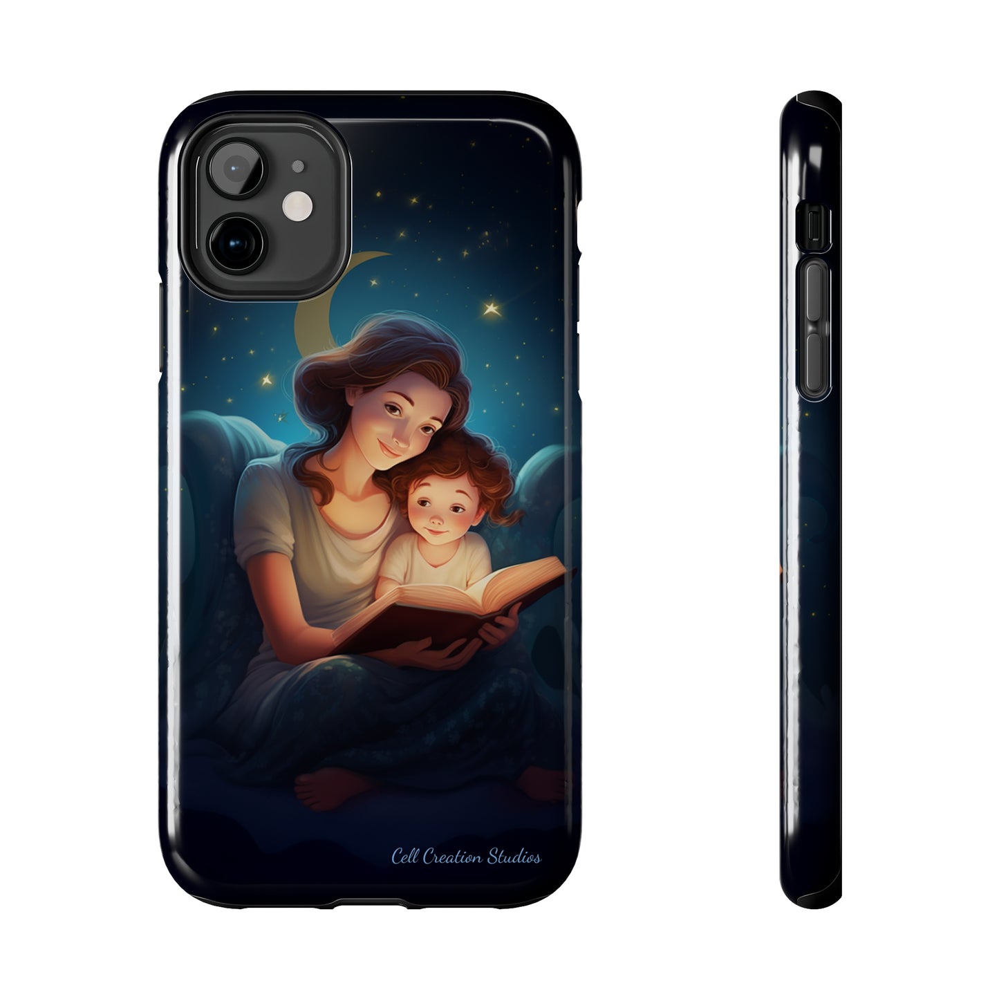 Introducing the "Bedtime Story Bliss" Cell Phone Case – Cherish Heartwarming Moments with Every Glance -Tough Phone Cases