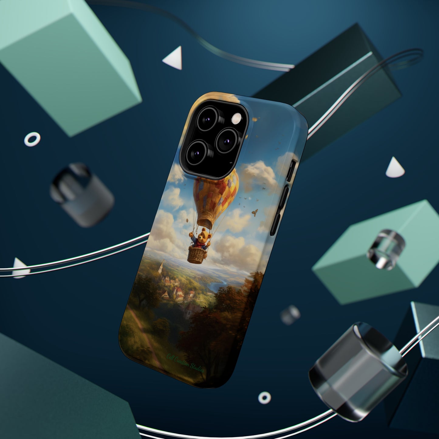 Introducing the "Winnie-The-Pooh's Balloon Adventure" Cell Phone Case – Soar to New Heights in Style -MagSafe Tough Cases