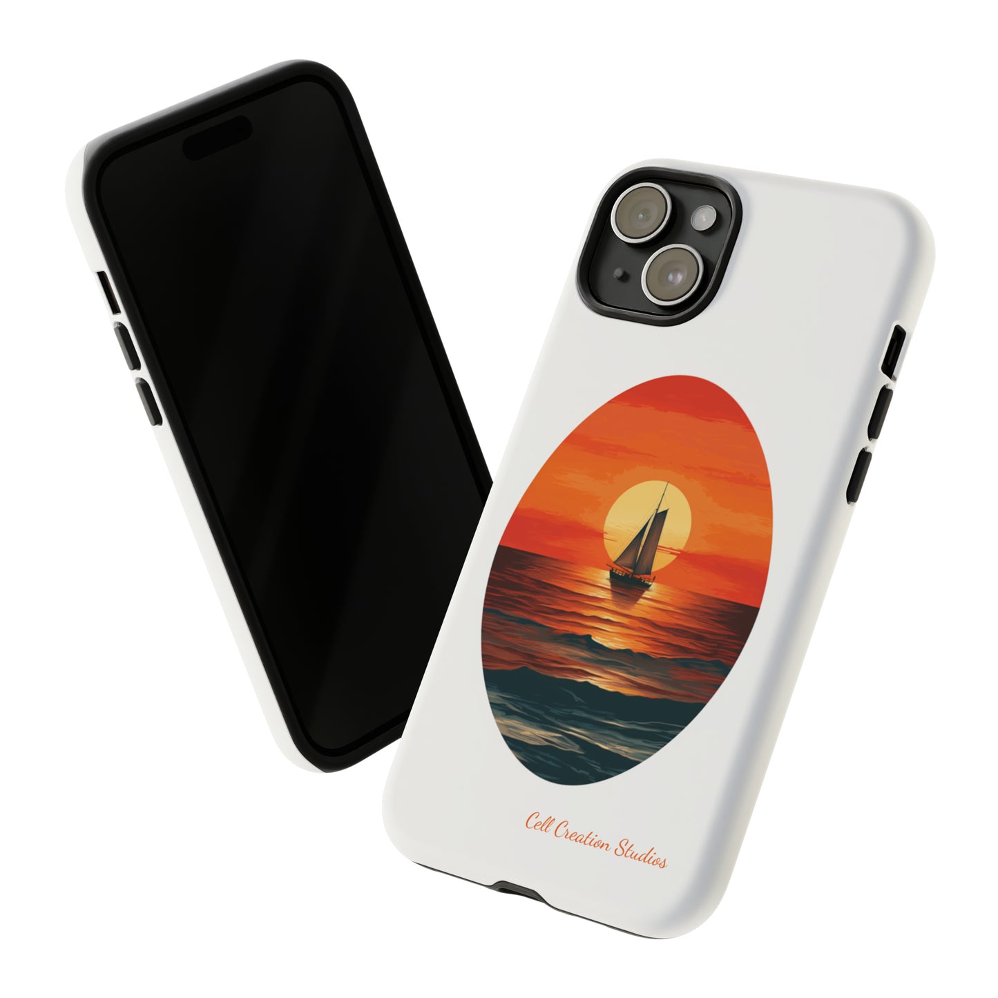 "Sailboat Sunset Serenity" -Tough iPhone Cases