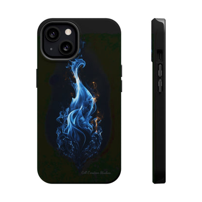 "Blue Flame" Phone Case: Ignite Your Style with Fiery Elegance -MagSafe Tough Cases