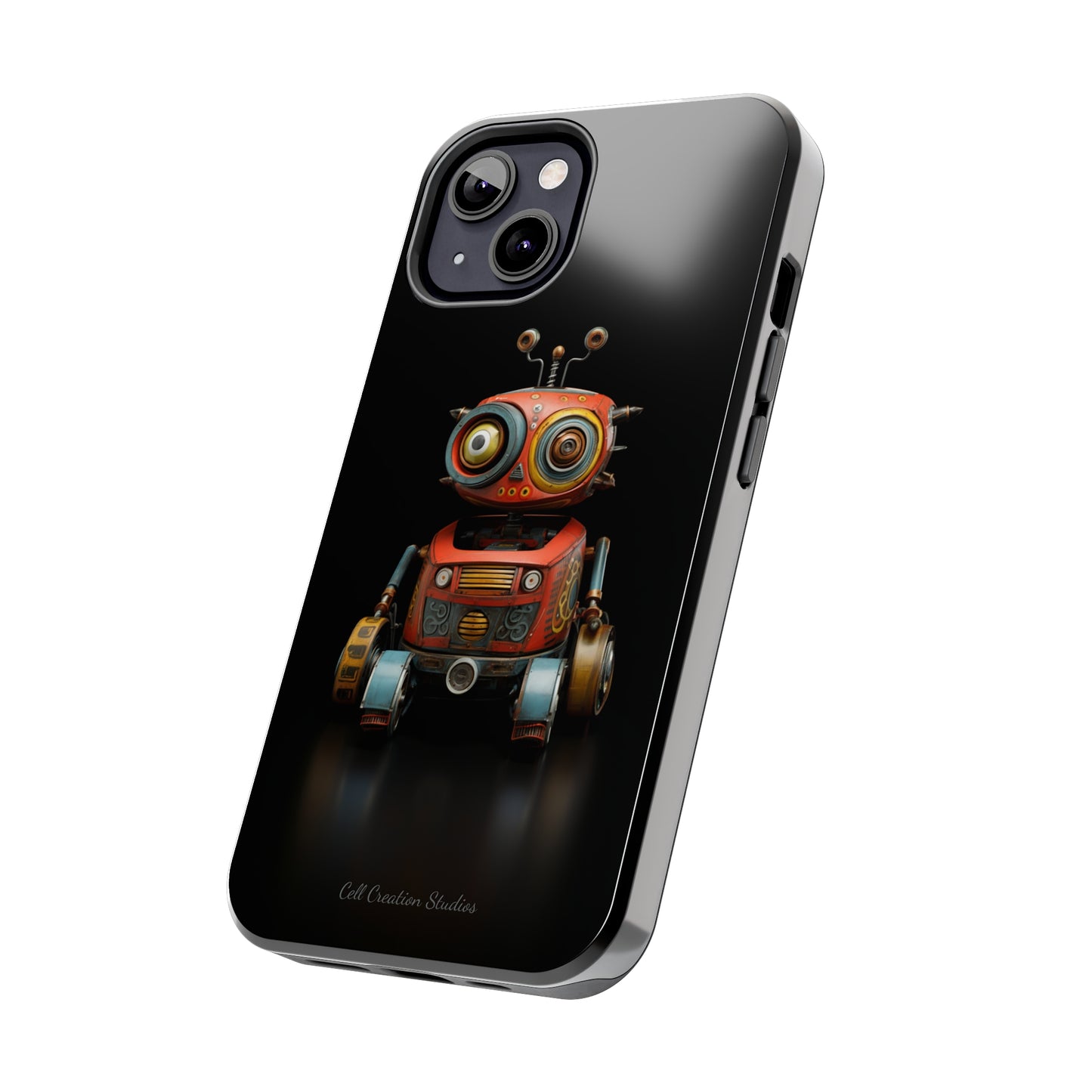 Introducing the "Toy Robot Delight" Cell Phone Case – Embrace Nostalgia with a Playful Robotic Companion! -Tough Phone Cases