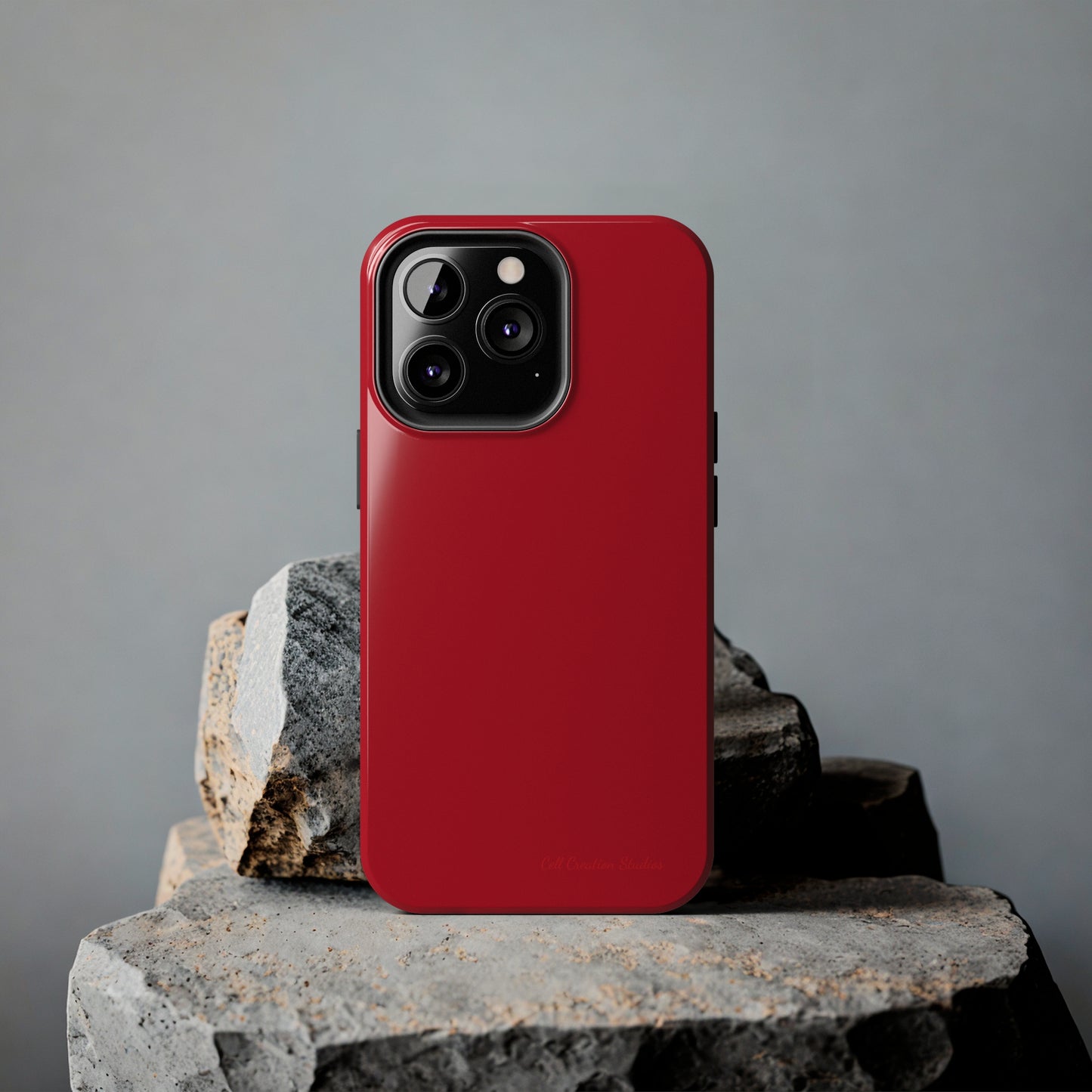 "Bold Crimson Shield" -Tough iPhone Cases