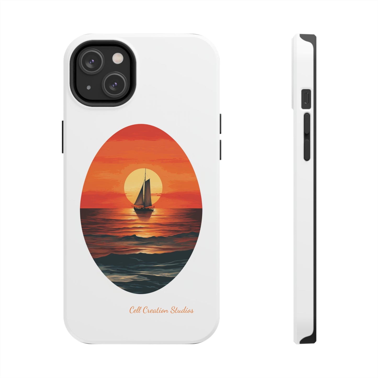 "Sailboat Sunset Serenity" -Tough iPhone Cases