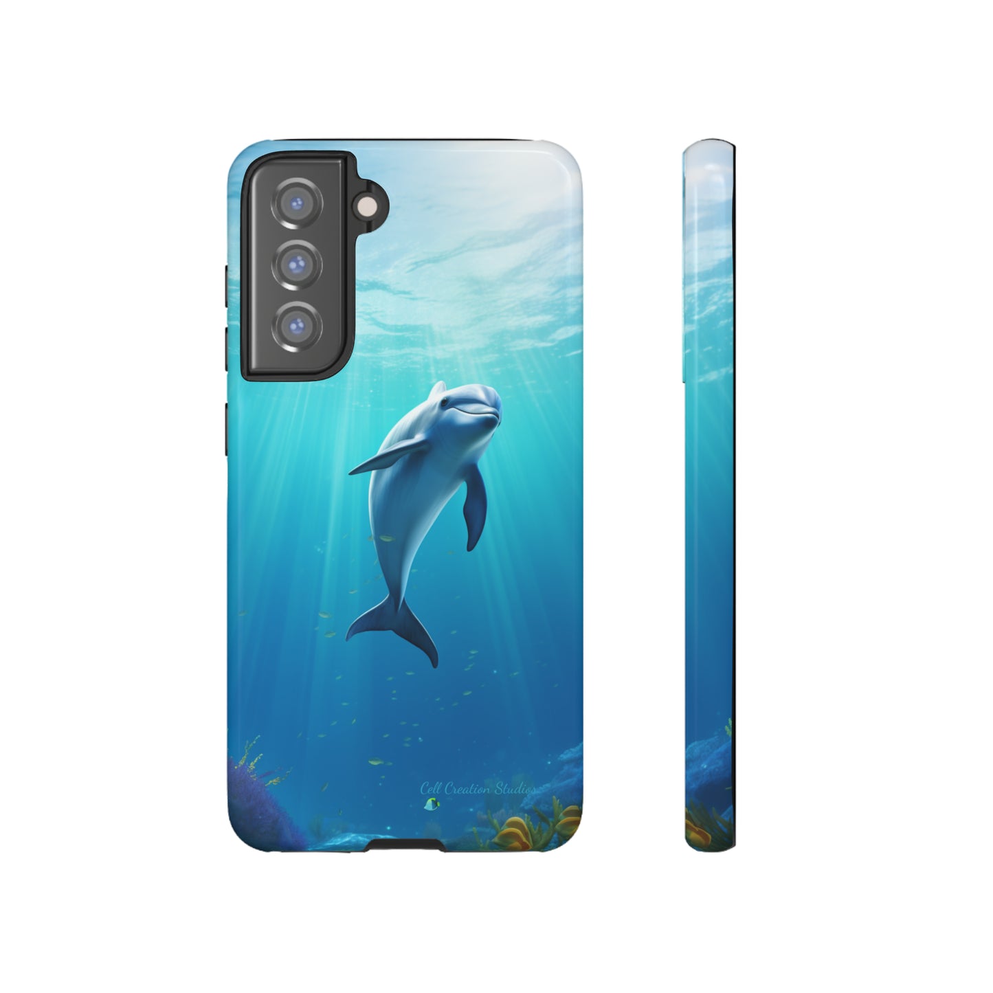 The "Dolphin Serenity" -Tough Samsung Phone Cases