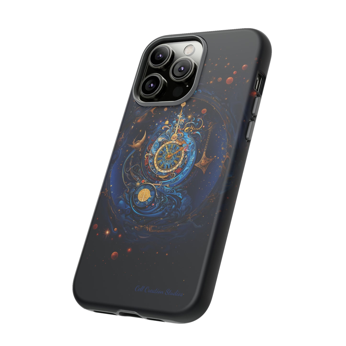 "Cosmic Clock Elegance" -Tough iPhone Cases