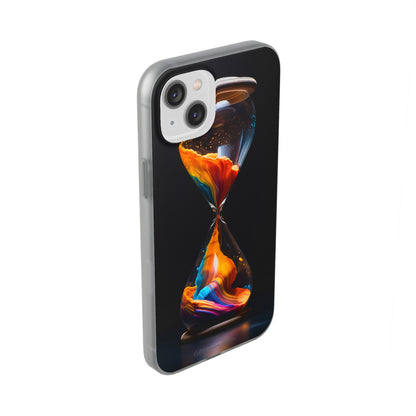 Introducing the "Vibrant Sands of Time" Cell Phone Case – Embrace the Beauty of Colorful Hourglass Design -Flexi Cases