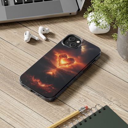 Introducing the "Flaming Heart" Cell Phone Case – Ignite Your Passion! -Tough Phone Cases