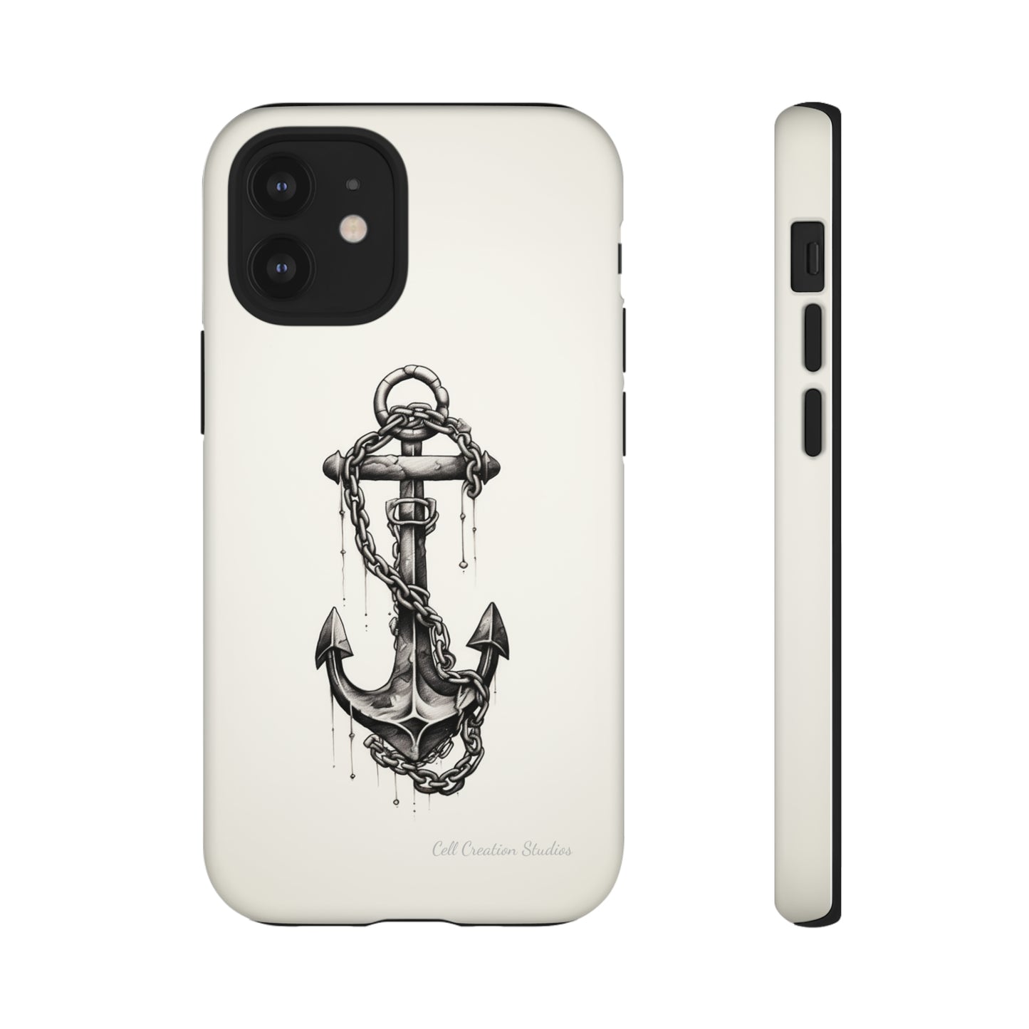 "Nautical Elegance Anchor" -Tough iPhone Cases