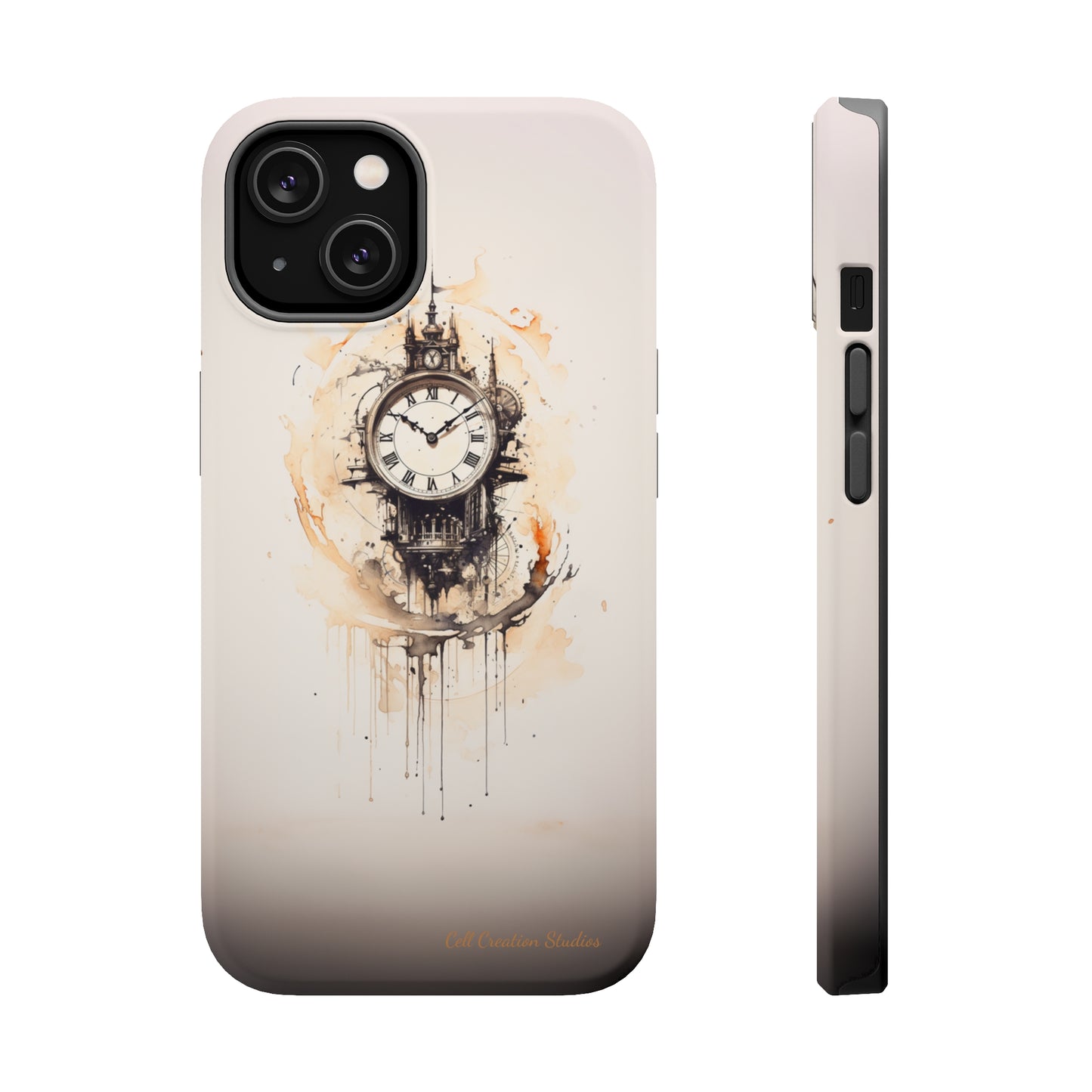 Introducing the "Elegant Clockwork" Cell Phone Case – Embrace Timekeeping with Style and Grace -MagSafe Tough Cases