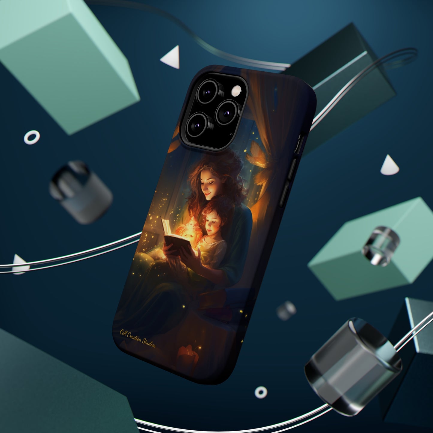 Introducing the "Bedtime Story Bliss" Cell Phone Case – Cherish Heartwarming Moments with Every Glance -MagSafe Tough Cases