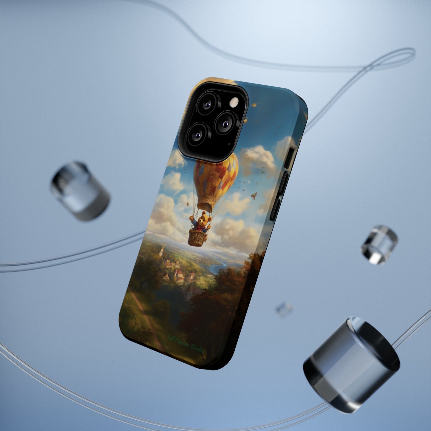 Introducing the "Winnie-The-Pooh's Balloon Adventure" Cell Phone Case – Soar to New Heights in Style -MagSafe Tough Cases