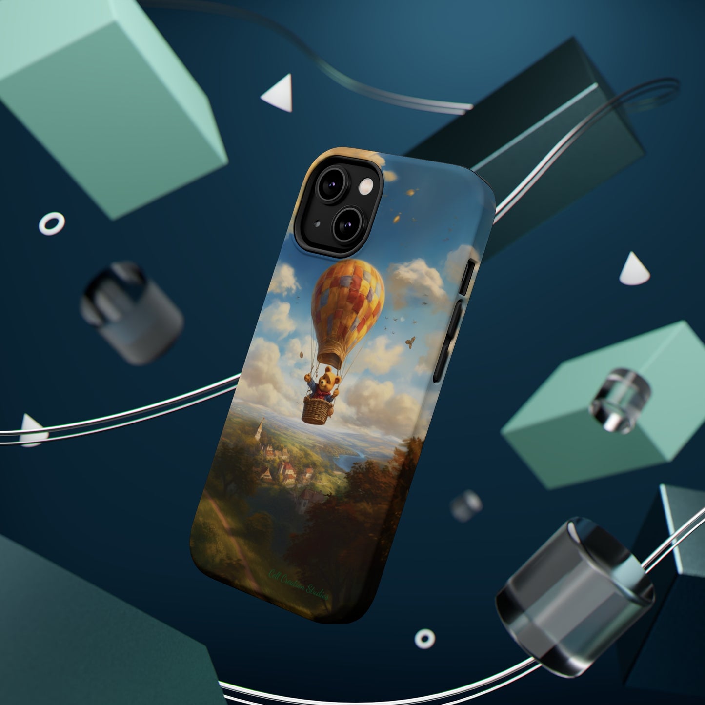 Introducing the "Winnie-The-Pooh's Balloon Adventure" Cell Phone Case – Soar to New Heights in Style -MagSafe Tough Cases