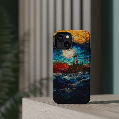 "Coastal Canvas Guardian" -MagSafe Tough iPhone Cases