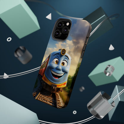 The "Smiling Blue Train" Phone Case -MagSafe Tough Cases