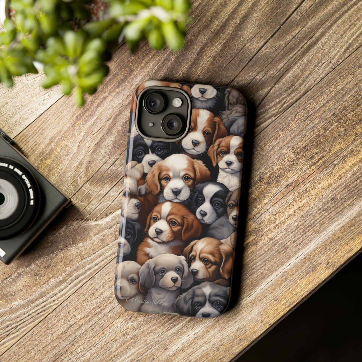 "Puppy Pile" Cuddles Phone Case -Tough Cases