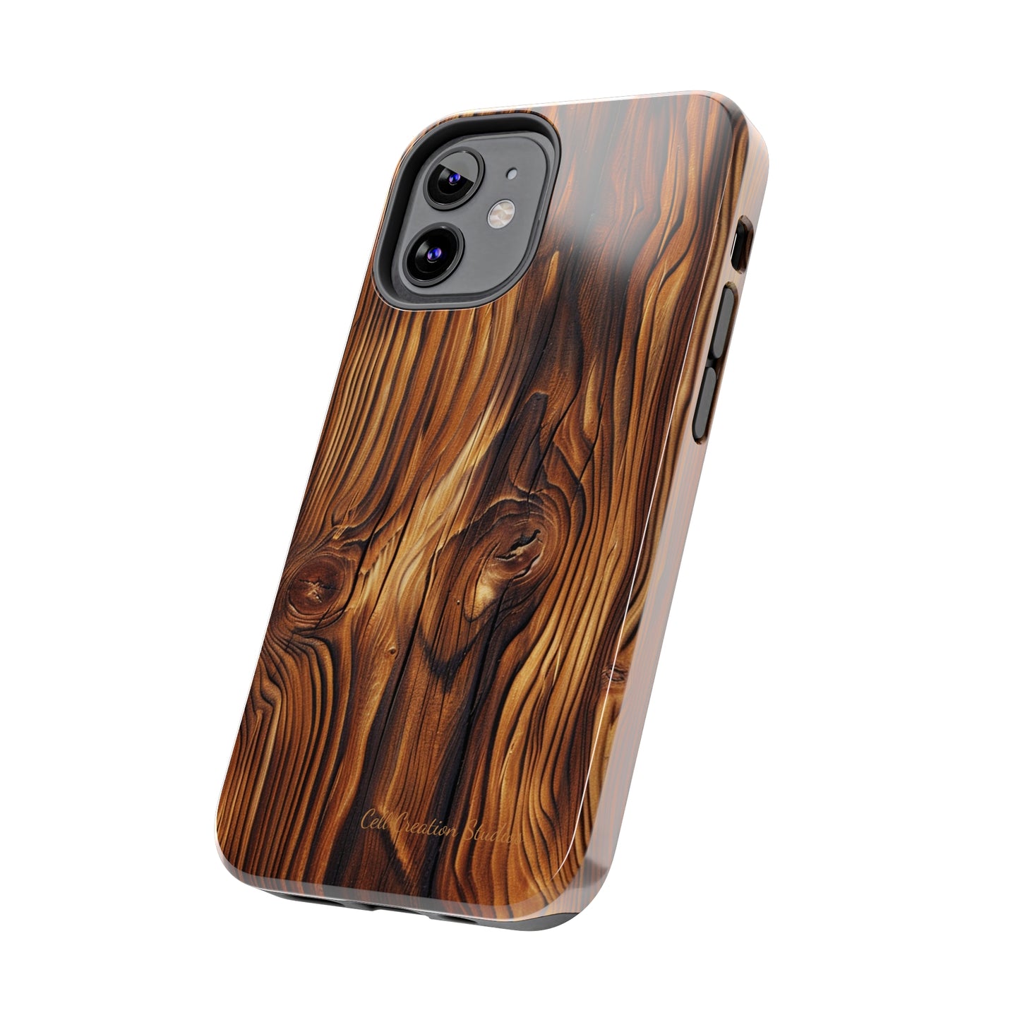 "Wood Grain Elegance" -Tough iPhone Cases