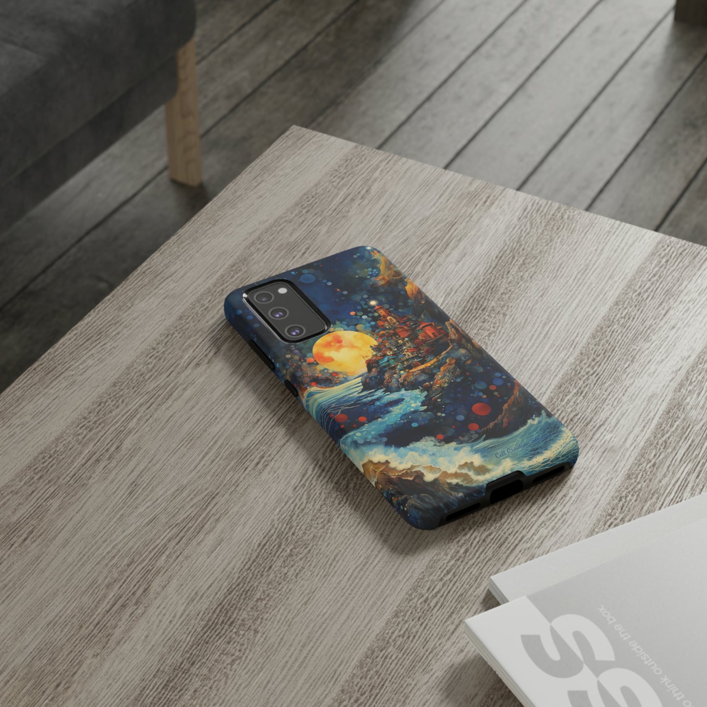 "Moonlit Coastal Vista" -Tough Samsung Phone Cases