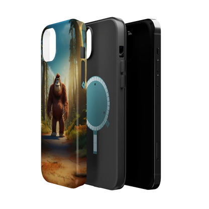 The "Trail Trekker" Bigfoot Cartoon Phone Case -MagSafe Tough Cases