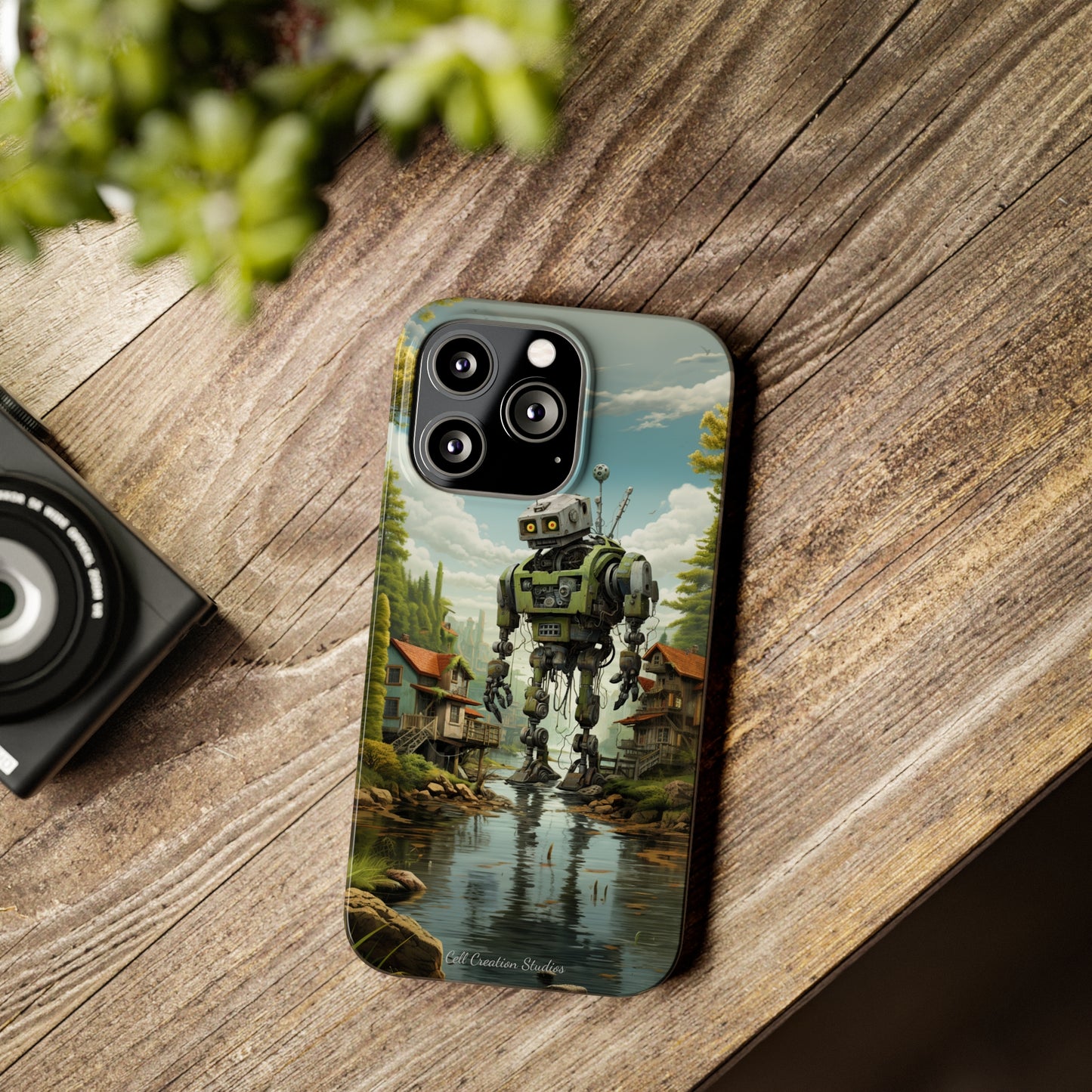 Introducing the "Robo-Rescue" Cell Phone Case – Witness a Heartwarming Scene of Robot Seeking Assistance -Slim Phone Cases