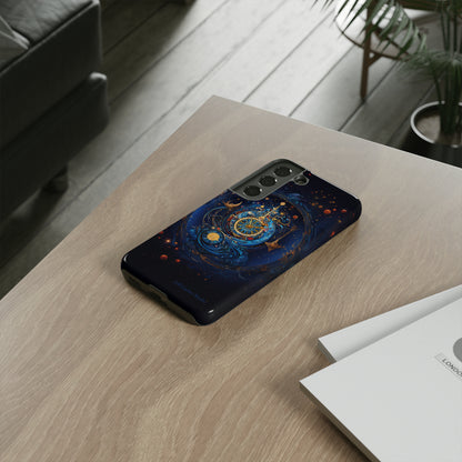 "Cosmic Clock Elegance" -Tough Samsung Phone Cases