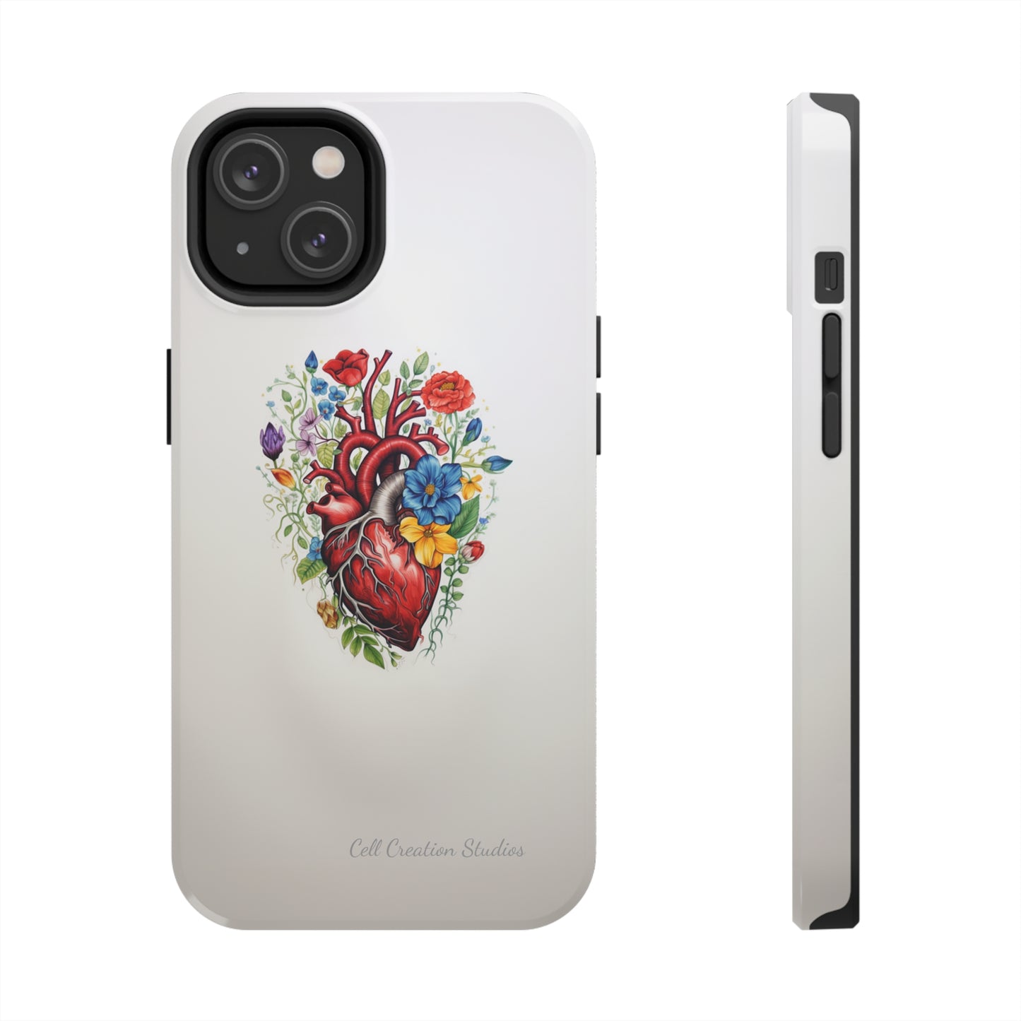 "Floral Heart Harmony" -Tough iPhone Cases