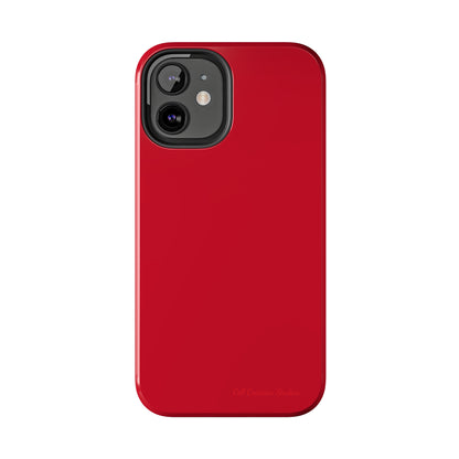 "Bold Crimson Shield" -Tough iPhone Cases