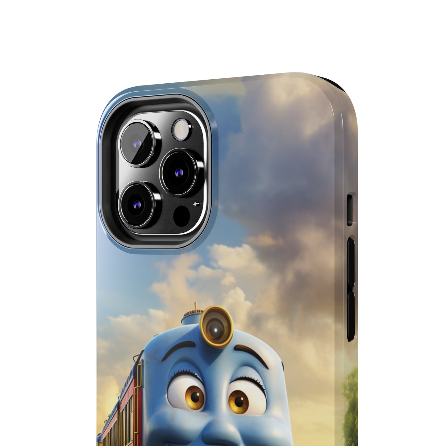 The "Smiling Blue Train" Phone Case -Tough Phone Cases