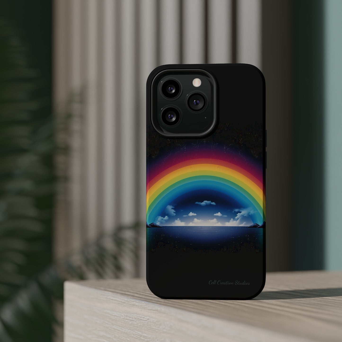 "Vibrant Skies: Rainbow Sunset" Cell Phone Case -MagSafe Tough Cases