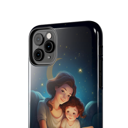 Introducing the "Bedtime Story Bliss" Cell Phone Case – Cherish Heartwarming Moments with Every Glance -Tough Phone Cases