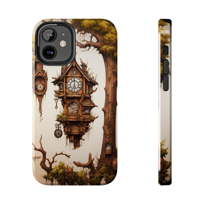 Introducing the "Mystical Wooden Clock" Cell Phone Case – Embrace Enchantment and Timeless Beauty -Tough Phone Cases