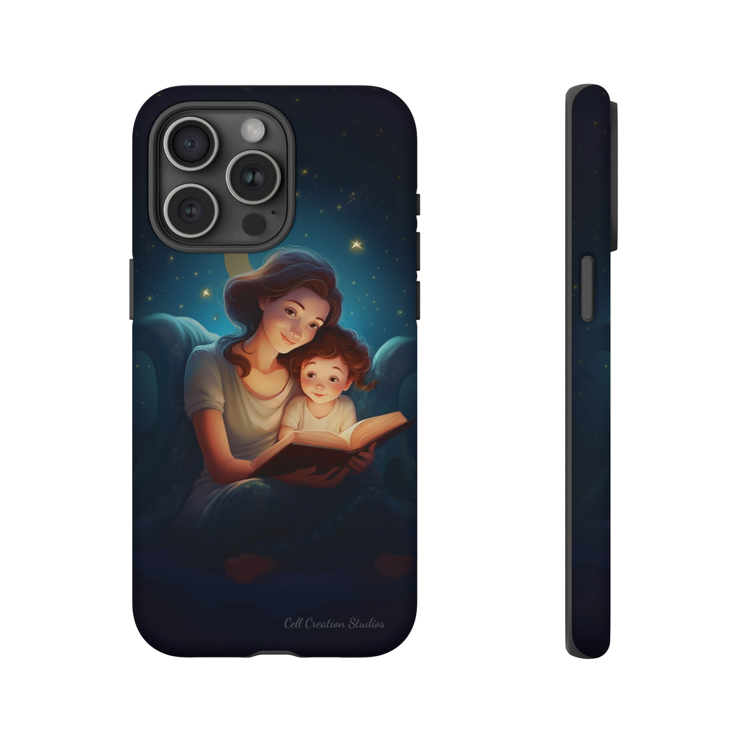 Introducing the "Bedtime Story Bliss" Cell Phone Case – Cherish Heartwarming Moments with Every Glance -Tough Cases