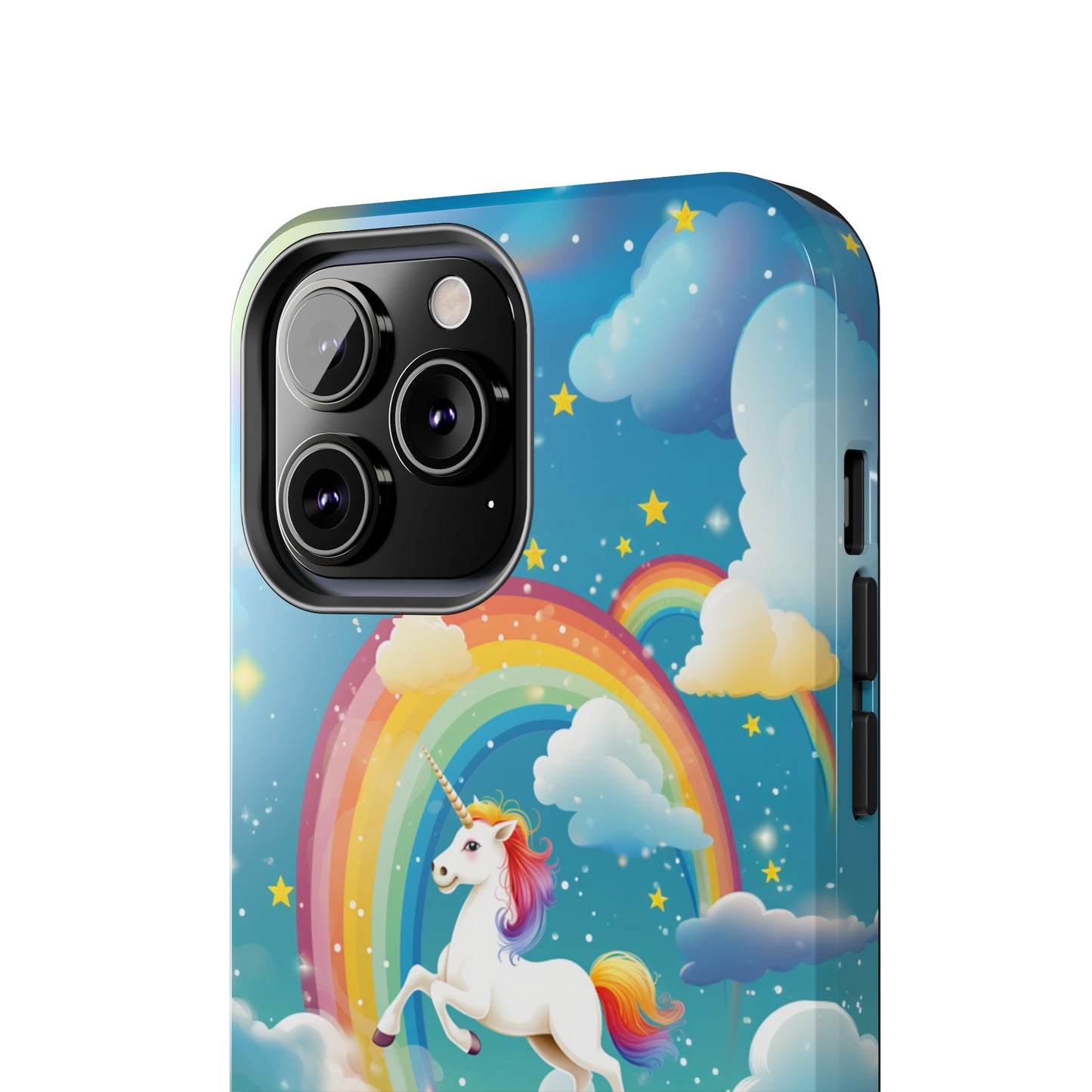 Introducing the "Rainbow Soar" Cell Phone Case – Embark on a Whimsical Journey with a Flying Unicorn -Tough Phone Cases