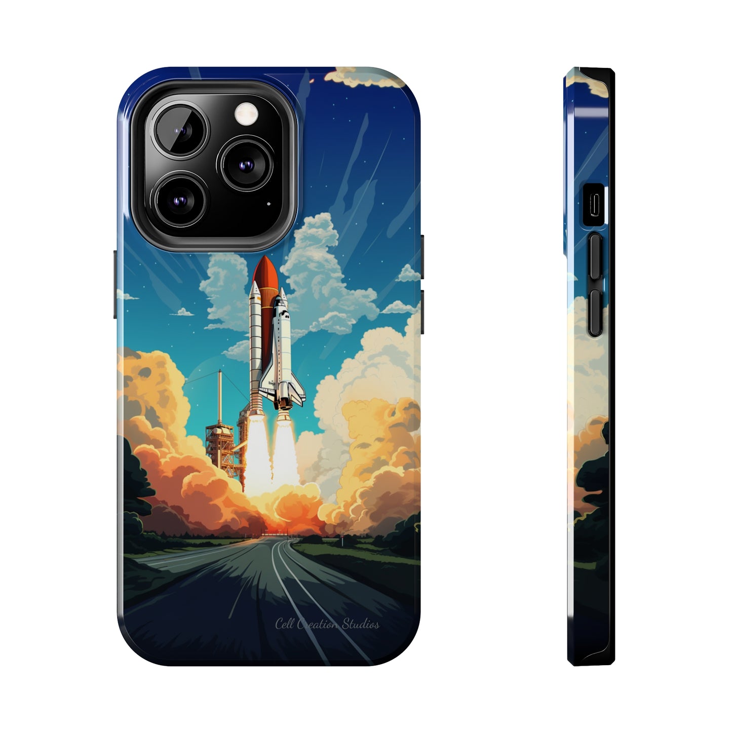 Introducing the "NASA Space Shuttle Launch" Cell Phone Case – Elevate Your Style to New Heights -Tough Phone Cases