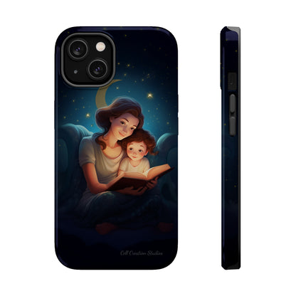 Introducing the "Bedtime Story Bliss" Cell Phone Case – Cherish Heartwarming Moments with Every Glance -MagSafe Tough Cases