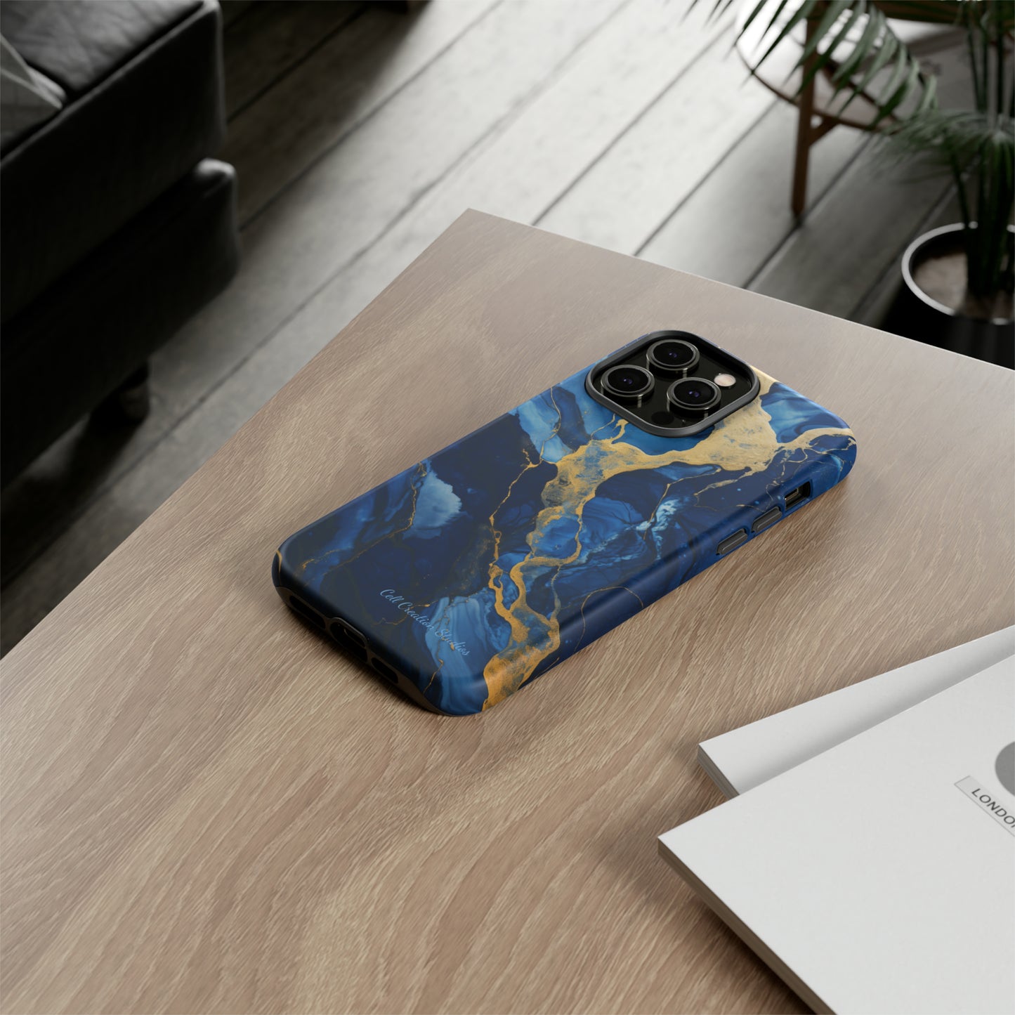 "Azure Elegance Marble" -Tough iPhone Cases