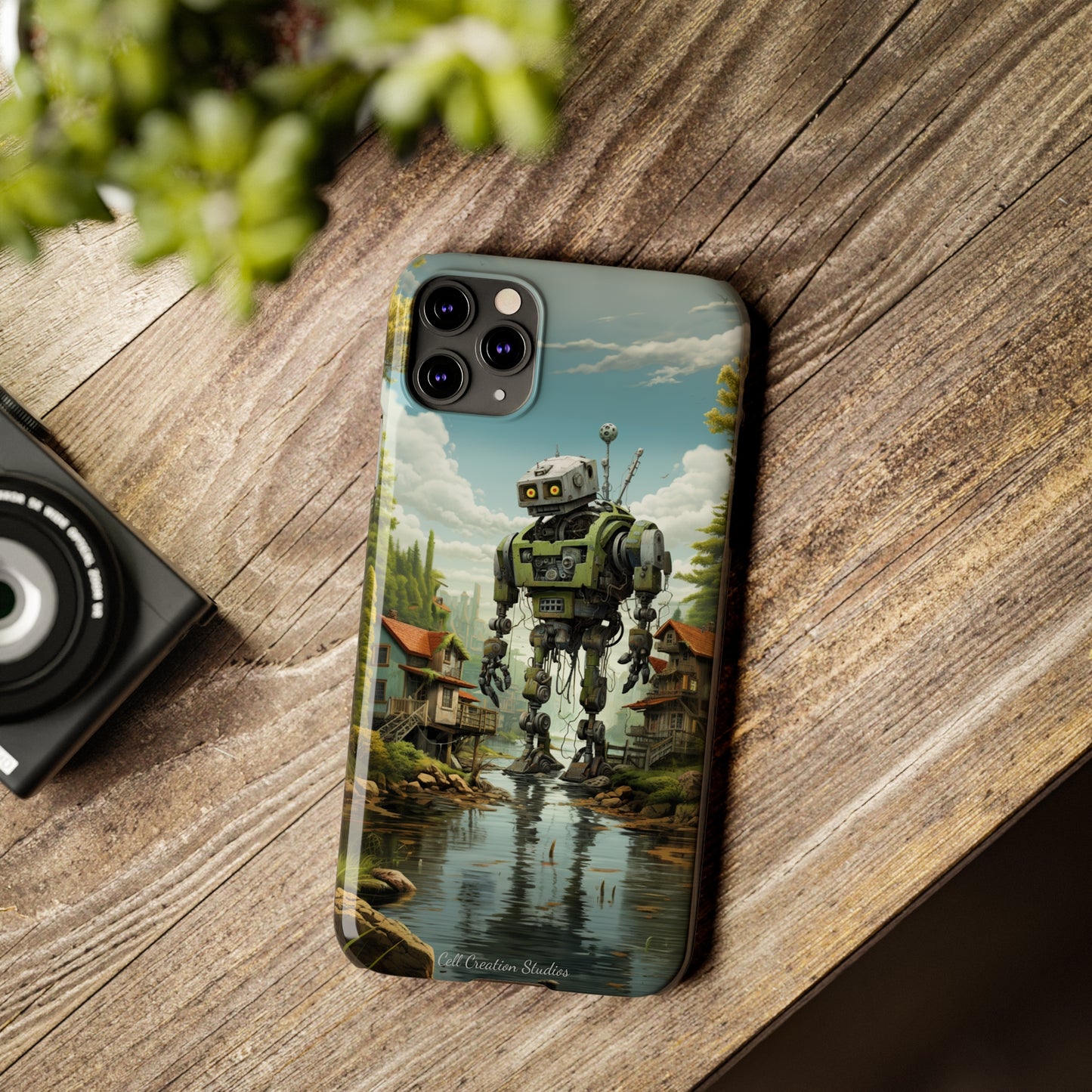 Introducing the "Robo-Rescue" Cell Phone Case – Witness a Heartwarming Scene of Robot Seeking Assistance -Slim Phone Cases