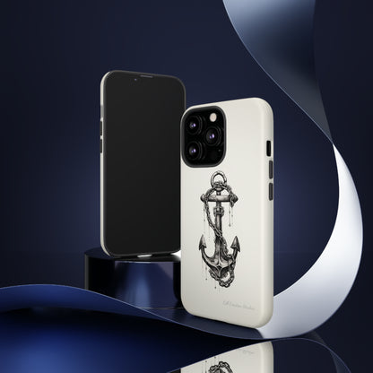 "Nautical Elegance Anchor" -Tough iPhone Cases