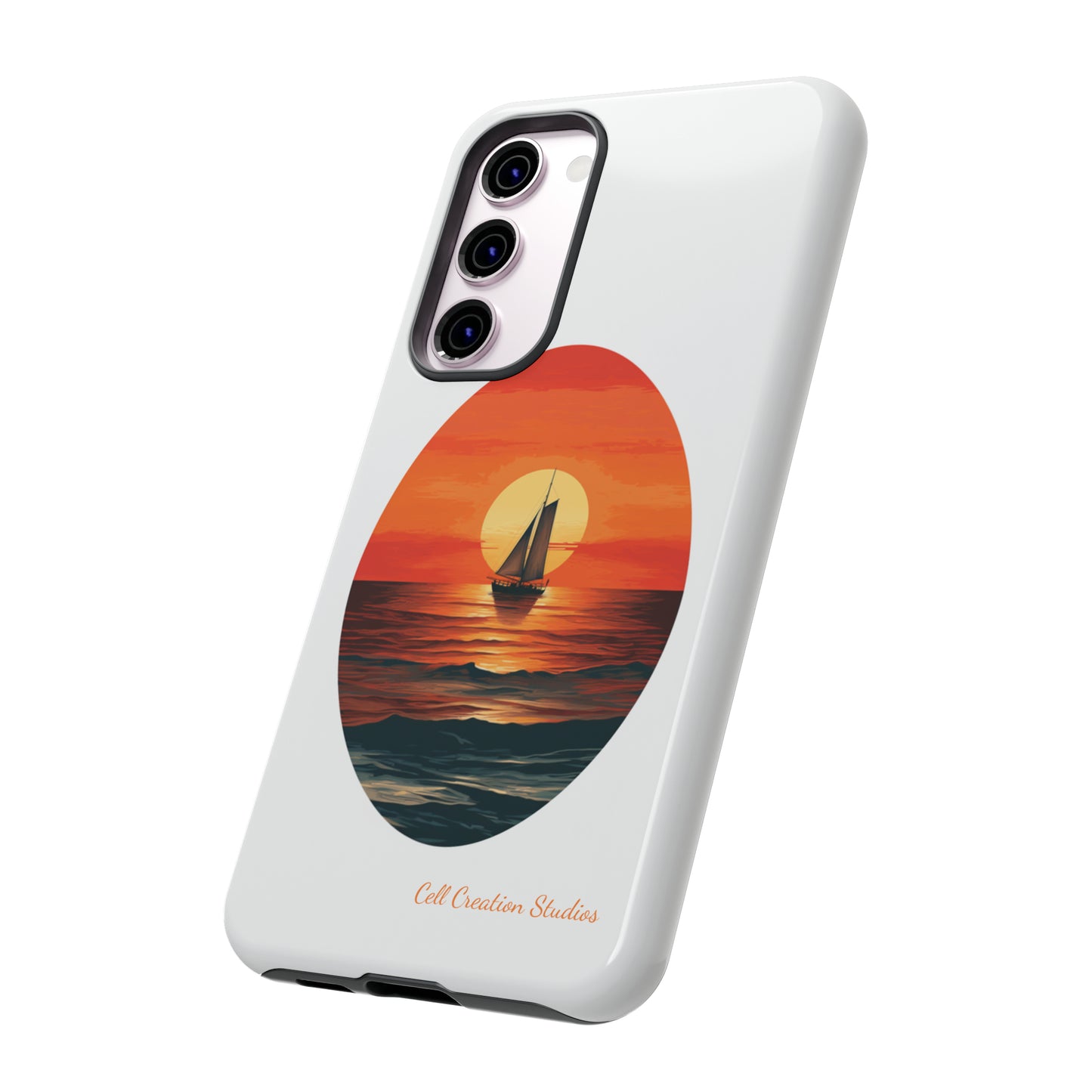 "Sailboat Sunset Serenity" -Tough Samsung Cases