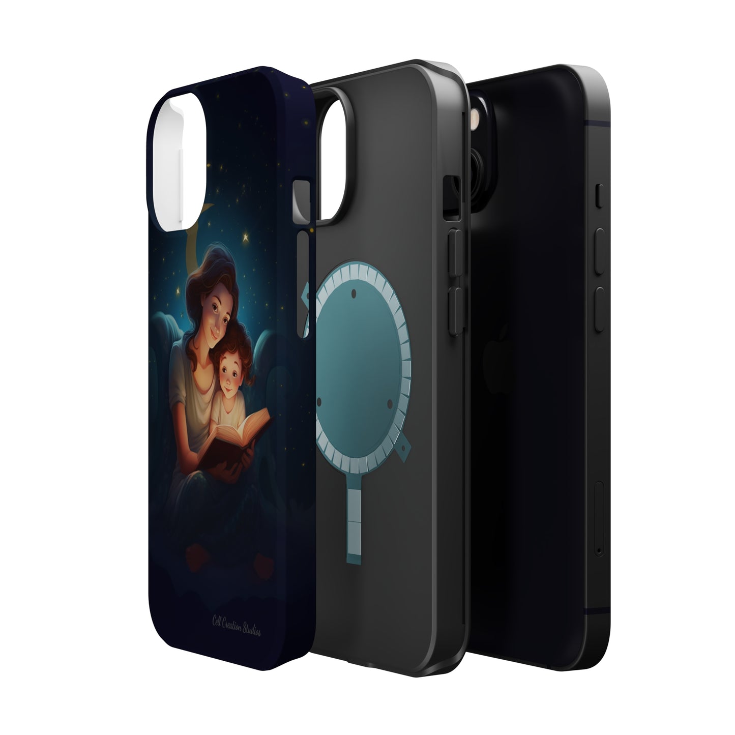 Introducing the "Bedtime Story Bliss" Cell Phone Case – Cherish Heartwarming Moments with Every Glance -MagSafe Tough Cases