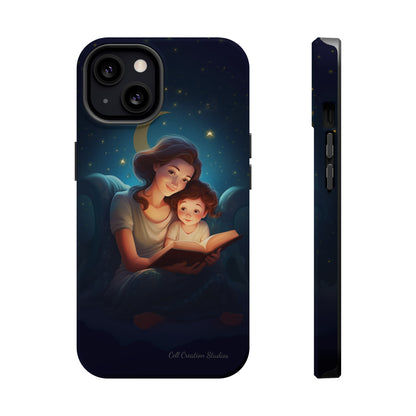 Introducing the "Bedtime Story Bliss" Cell Phone Case – Cherish Heartwarming Moments with Every Glance -MagSafe Tough Cases