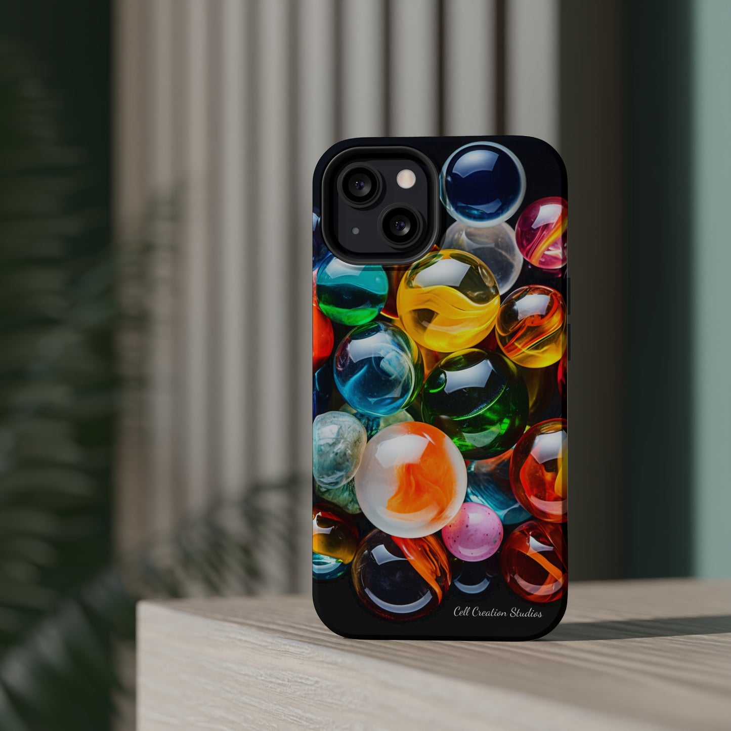 Introducing the "Vibrant Marbles Mosaic" Cell Phone Case – Carry a Kaleidoscope of Colors! -MagSafe Tough Cases