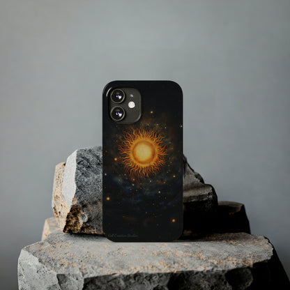 Introducing the "Celestial Sun and Stars" Cell Phone Case – Carry the Cosmos with You -Slim Phone Cases