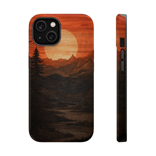 The "Sunset Mountains" Phone Case -MagSafe Tough Cases