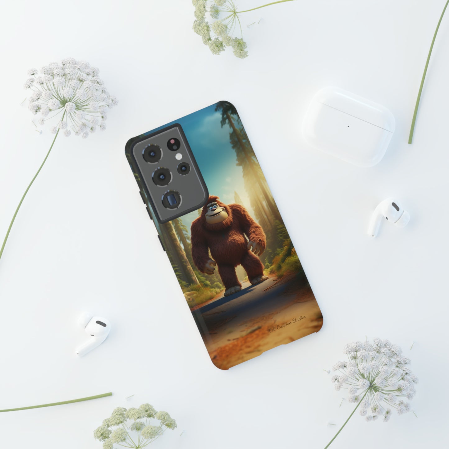 The "Trail Trekker" Bigfoot Cartoon Phone Case -Tough Cases