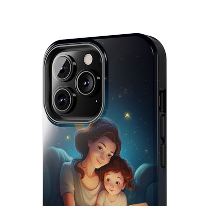 Introducing the "Bedtime Story Bliss" Cell Phone Case – Cherish Heartwarming Moments with Every Glance -Tough Phone Cases