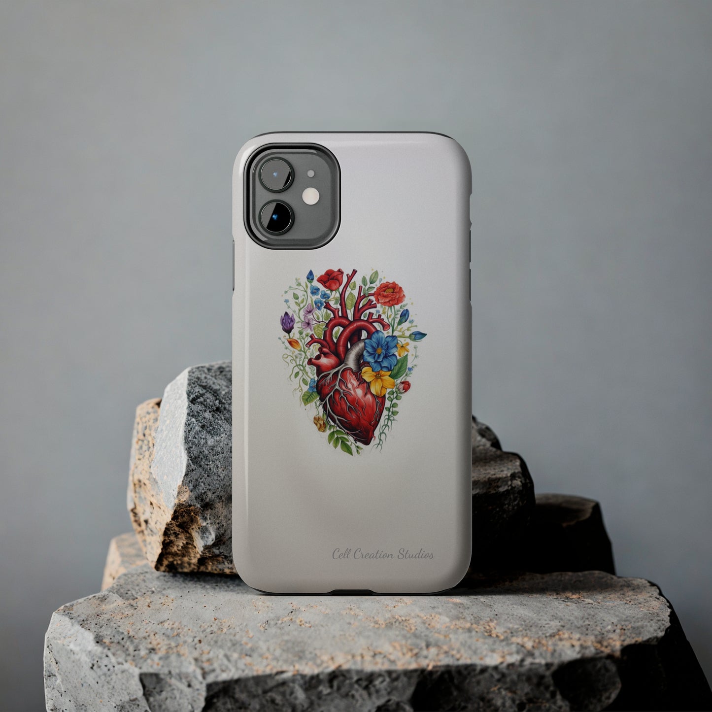 "Floral Heart Harmony" -Tough iPhone Cases