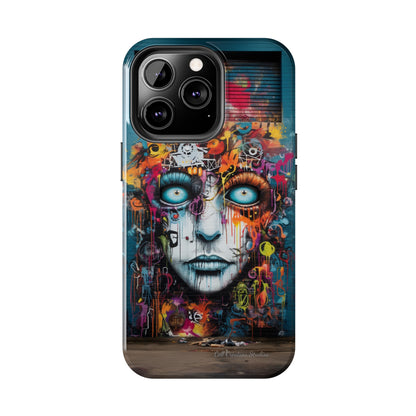 Elevate Your Style with our "Graffiti Face Concrete Wall" Phone Case -Tough Phone Cases